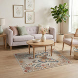 Vintage Butterfly Floral Area Rug