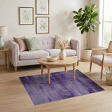 Purple Grey Brushstroke Abstract Area Rug