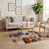 Multi-Color Geometric Overlap Area Rug