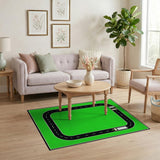 Kids Race Track Play Rug with Toy Trucks