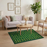 Green Emerald Shamrock Scatter Area Rug