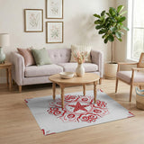 Red Star Mandala Persian Area Rug