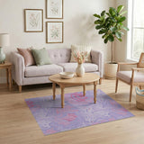 Abstract Area Purple Marble Swirl Abstract Area Rug