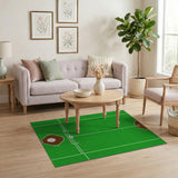 Baseball Field Turf Area Rug
