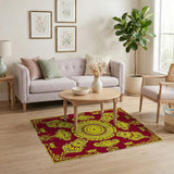 Opulent Red Gold Traditional Persian Rug