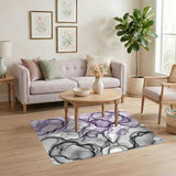 Abstract Area Purple Fluid Abstract Area Rug