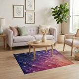 Starry Glitter Galaxy Area Rug