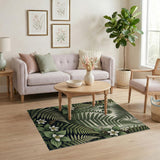 Fern Heart Wildflower Forest Rug