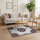 Ornate Maroon Persian Floral Rug