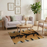 Orange Tiger Stripe Area Rug