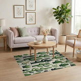 Whimsical Cactus Succulent Pattern Rug