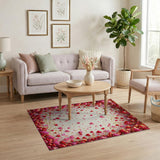 ODIKA Washable Heart Confetti Festive Area Rug - Non-Slip, Low Pile, Pet & Kid Friendly