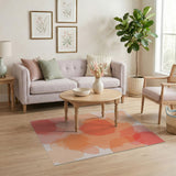 Orange Watercolor Splash Abstract Area Rug