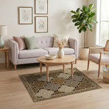 Brown Tan Ornate Persian Area Rug