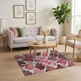 Pink Seashell Petal Coastal Rug