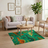 Playful Cartoon Dinosaur Kids Area Rug
