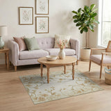 Elegant Beige Floral Vintage Area Rug