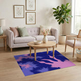 Vibrant Pink Spike Abstract Area Rug