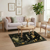 Enchanted Mushroom Grove Moonlit Rug