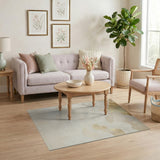 Ethereal Gold Clouds Abstract Area Rug