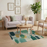 Abstract Fish School Multi-Color Area Rug