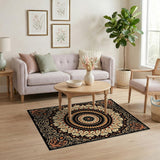 Orange Mandala Persian Area Rug