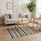 Multi-Color Horizontal Striped Area Rug