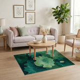 Verdant Lotus Leaves Area Rug