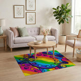 Vibrant Paint Palette Splash Area Rug