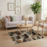 Geometric Bear Landscape Area Rug