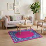Multi-color and Patterns Ornate Pink Persian Border Area Rug