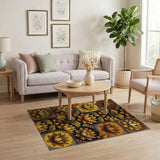 Golden Lotus Vintage Floral Rug