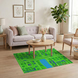 Pixelated Park Adventure Area Rug
