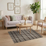 Brown and Tan Rustic Farmhouse Brown Tan Plaid Rustic Farmhouse Area Rug