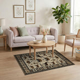 Southwestern Bear Elk Wildlife Area Rug