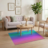 Multi-color and Patterns Vibrant Multi-Color Vertical Stripe Area Rug