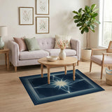 Navy Starburst Geometric Area Rug