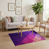 Plush Purple Gradient Shag Area Rug
