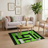 Green Roadway Play Rug for Kids