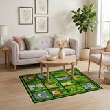 Cute Cartoon Jungle Animals Area Rug