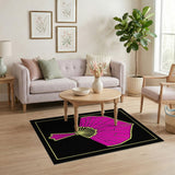 Pink Art Deco Fan Area Rug