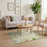 Cute Bunny Strawberry Garden Rug