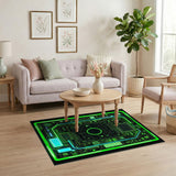 Neon Green Circuit Area Rug