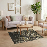 Cascading Golden Wisteria Floral Rug