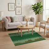 Green Crocodile Scale Area Rug