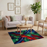 Explosive Multi-Color Paint Splash Abstract Rug