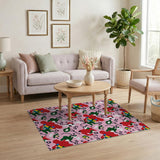 Vibrant Multi-Color Abstract Swirl Area Rug