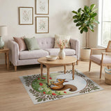 Charming Squirrel Meadow Area Rug