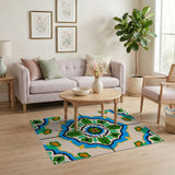 Traditional Persian Multi-Color Tile Area Rug