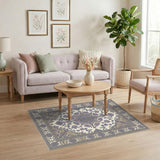 ODIKA Purple Persian Floral Area Rug